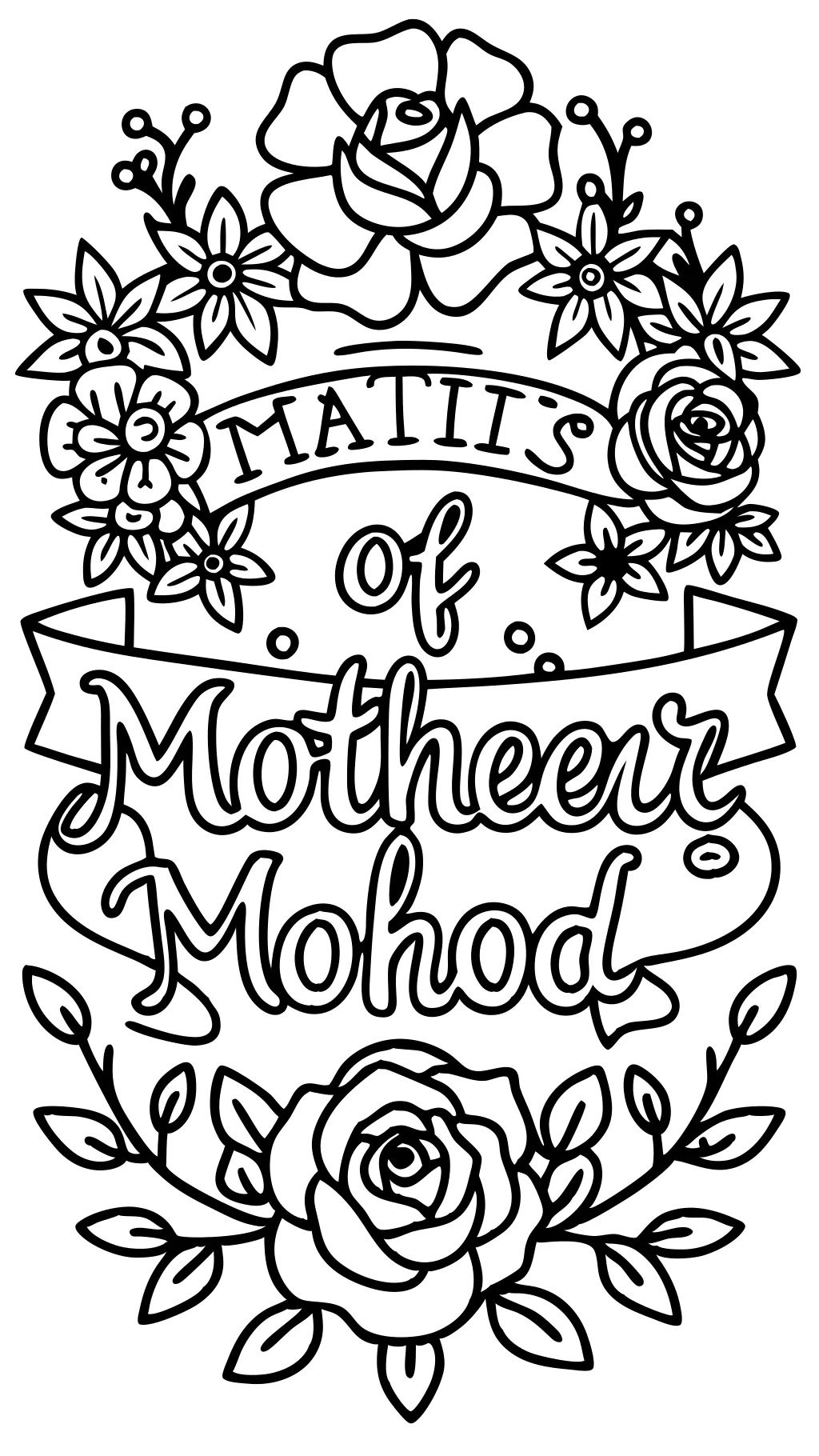 coloring pages mom